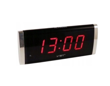 BUDZIK ZEGAR ELEKTRONICZNY SIECIOWY LED 24H VST738