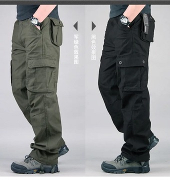 Handsome men's pants overalls cargo pants men loos