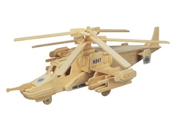 Helikopter Ka-50 składanka drewniana 3D P099