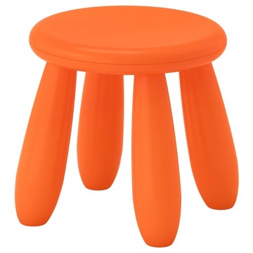 Stołek dziecięcy IKEA MAMMUT, pomarańczowy