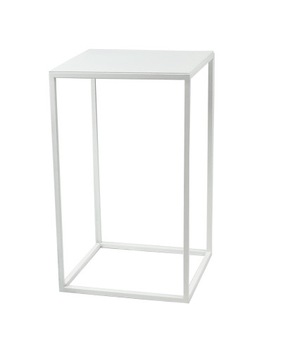 KWIETNIK STOJĄCY STOJAK PÓŁKI NA KWIATY ROŚLINY METALOWY LOFT biały 40 cm