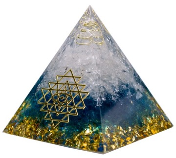 PIRAMIDKA ORGONIT KWARC SKALNY KRYSZTAŁ GÓRSKI TRANSFORMACJA HARMONIA 6cm