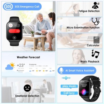 Marsyu et570 Watch SmartWatch ECG HRV GLUCOSE TALK