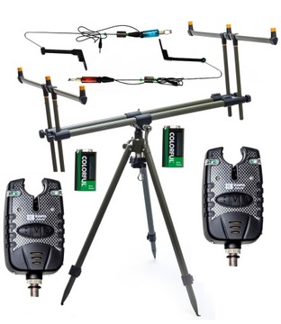 Stojak Karpiowy Tri pod 2x sygnalizator 2x Swinger