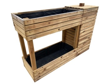 Warzywniak Zielnik Inspekt drewniany 120x35x80cm ogród taras balkon donice
