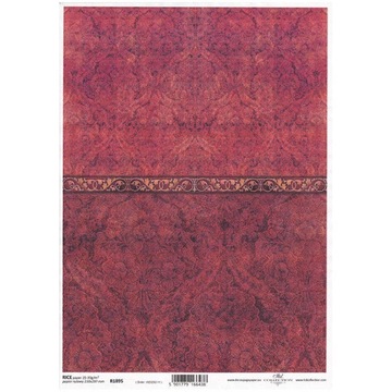 PAPIER RYŻOWY decoupage R1895 tapeta czerwone tło