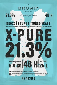 X-PURE 48 TURBO PURE 21,3% DROŻDŻE GORZELNICZE 25L