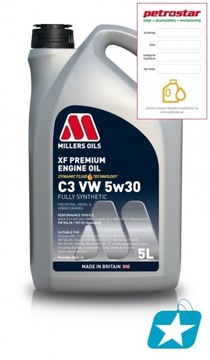 MILLERS OILS XF PREMIUM C3 VW 5W30 5L