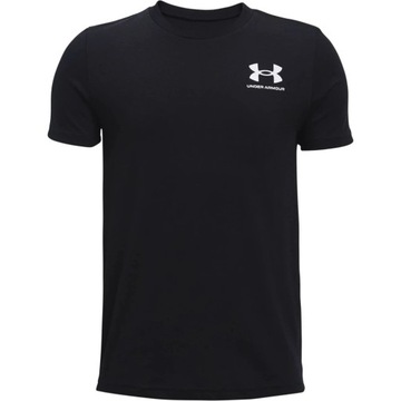 KOSZULKA UNDER ARMOUR SPORTOWY T-SHIRT DZIECIĘCY Z NADRUKIEM LOGO r. 140