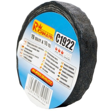 TAŚMA IZOLACYJNA PARCIANA 19MM x 10M CZARNA ELEKTR