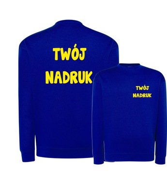 BLUZA Z WŁASNYM nadrukiem GRAFIKA NAPIS LOGO XS