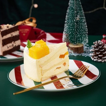 Рождественские десертные тарелки Салатные тарелки Набор из 4 шт., 20 см