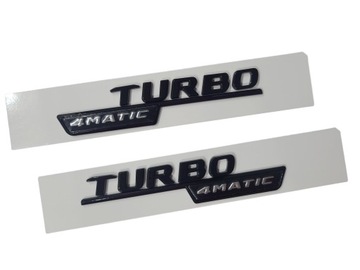 Emblemat do Mercedes na błotnik Turbo 4M Black Glossy