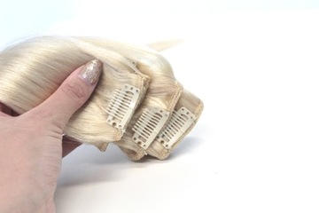 WŁOSY DOCZEPIANE CLIP IN 40cm NATURALNE MOVITO