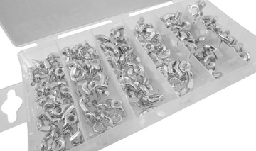 NAKRĘTKI MOTYLKOWE METRYCZNE ZESTAW NAKRĘTEK MOTYLKOWYCH M5-M8 150 SZT