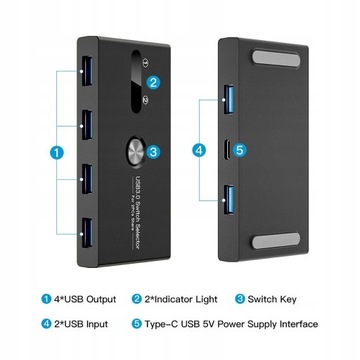 Переключатель USB 3.0 Док-станция KVM