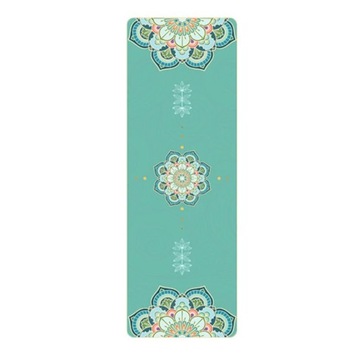 Printed Polar Fleece Yoga Mat Towel Anti Slip Grip Sweat Absorbent Yoga