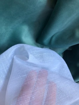 Батистовая штора ЛЕН МОРОЗ БЕЛЫЙ 250х500 FROG TUNNEL