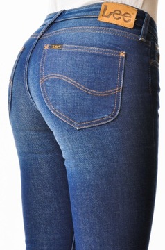 LEE spodnie REGULAR skinny BLUE jeans SCARLETT _ W29 L33