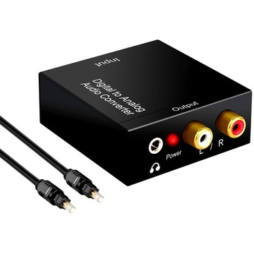 KONWERTER AUDIO CYFROWO ANALOGOWY 2 x RCA OPTYCZNY