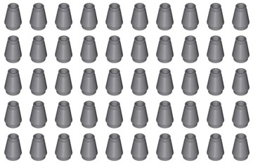 Lego 4589b Cone 1x1 Top Groove DBG 50szt.Nowe
