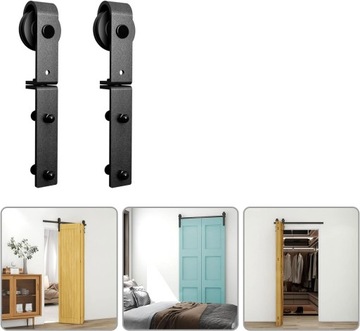 Комплект аксессуаров для раздвижных дверей BONIKLUBA 102CM/3.3FT, черный