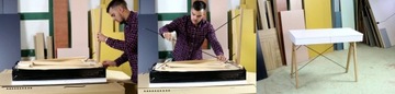 Biała Toaletka BASIC lustro makijaż 120cm MINKO