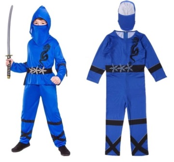 ПЛАТЬЕ НИНДЗЯ НАряд LEGO NINJAGO КАРТА СИНИЙ МЕЧ 104 / 110