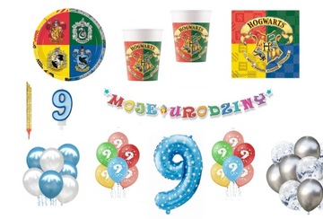 Zestaw Harry Potter 9 Urodziny Balony