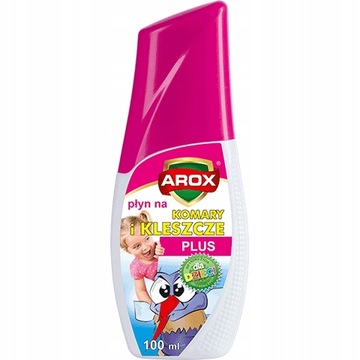 PŁYN NA KOMARY I KLESZCZE DLA DZIECI AROX 100ml