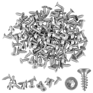 130 sztuk wkrętów samogwintujących Torx, M4 x 12 mm, śruby Torx z płaską gł