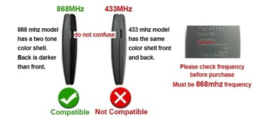 MARANTEC DIGITAL D302 304 868 МГц Пульт дистанционного управления воротами + замена батареи