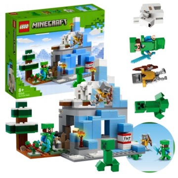 LEGO Minecraft 21243 Снежные вершины + подарочный пакет