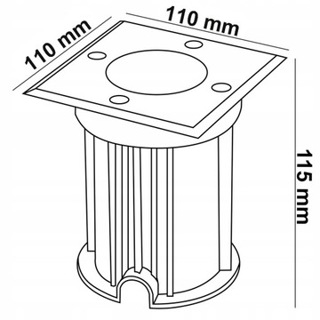 Лампа заземления светильника GU10 IP65 + светодиод