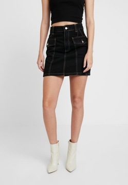 TOPSHOP CZARNA SPÓDNICA JEANSOWA MINI 42 1VAE