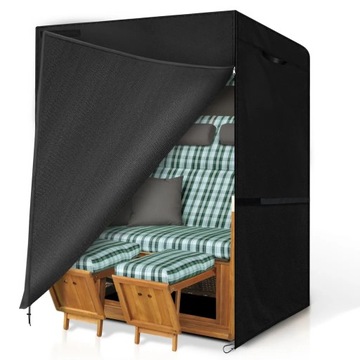 ЗАЩИТНЫЙ ЧЕХОЛ С ПРОЧНЫМ ПОКРЫТИЕМ ДЛЯ ПЛЯЖНОЙ КОРЗИНЫ 135*105*175/140СМ