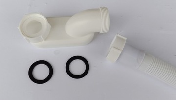 Сифон для ванны, ванной кабины, 80 см, сливная труба с низким душевым поддоном S4