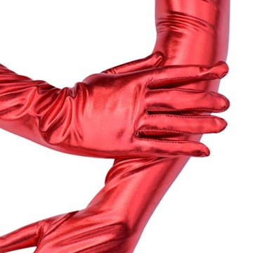 Hla-Damskie 21 długie skórzane rękawiczki Cosplay