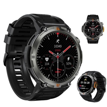 SMARTWATCH ZEGAREK MĘSKI MENU PL SPORT SMART WATCH Z LATARKĄ LED