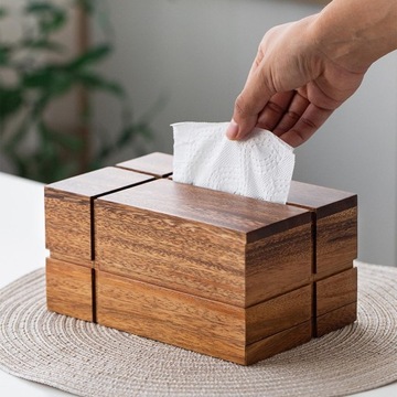 Wood Tissue Box Paper Storage Box