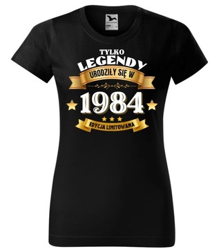 koszulka damska NA 40 URODZINY PREZENT urodzinowy rocznik 1984 M