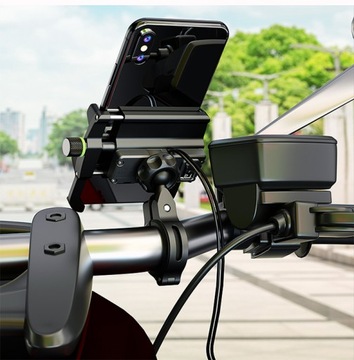 ДЕРЖАТЕЛЬ ДЛЯ ТЕЛЕФОНА ЗАРЯДНОЕ УСТРОЙСТВО ДЛЯ МОТОЦИКЛА USB 3.0 QC