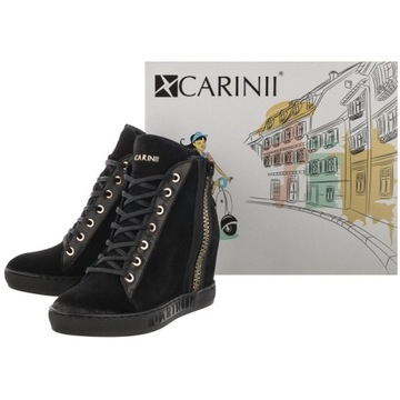 Buty Damskie Sneakersy Carinii Czarne B5714