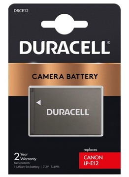 BATERIA AKUMULATOR DURACELL LP-E12 DO CANON EOS M M2 M50 100D 750MAH + ŁAD.