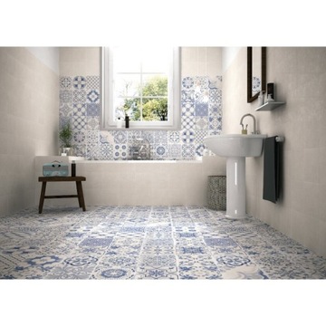 PŁYTKI GRES hiszpański SKYROS DECO BLANCO 44x44