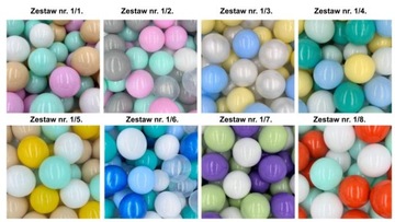 Plastikowe piłeczki piłki kulki zestaw 500szt. 7cm