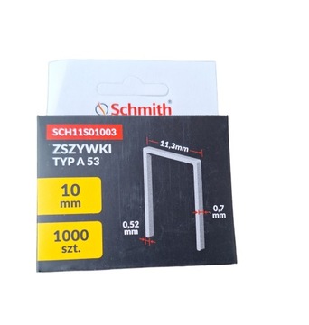 SCHMITH ZSZYWKI 10MM 1000 SZT DO TAKERA TYP A / 53