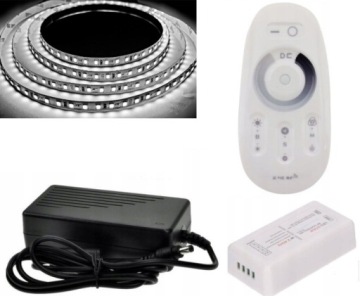 ZESTAW 3m TASMA 360 LED BIALY ZIMNY 2835 PILOT +
