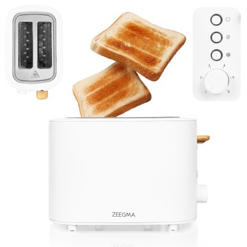 TOSTER ELEKTRYCZNY do Tostów Grzanek OPIEKACZ BIAŁY 820W 6 poziomów 3tryby