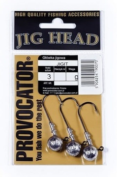 Provocator Jigit główki jigowe r.6/0 10g 3szt.